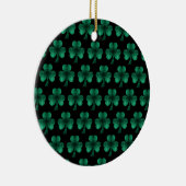 Décoration En Céramique Emerald Green Sparkles Shamrock motif noir (Droite)