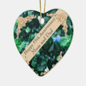 Décoration En Céramique Émeraude du 55e anniversaire du Mariage (Gauche)