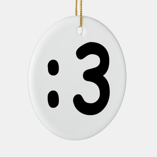 Décoration En Céramique Émoticône face chat : 3 (Droite)