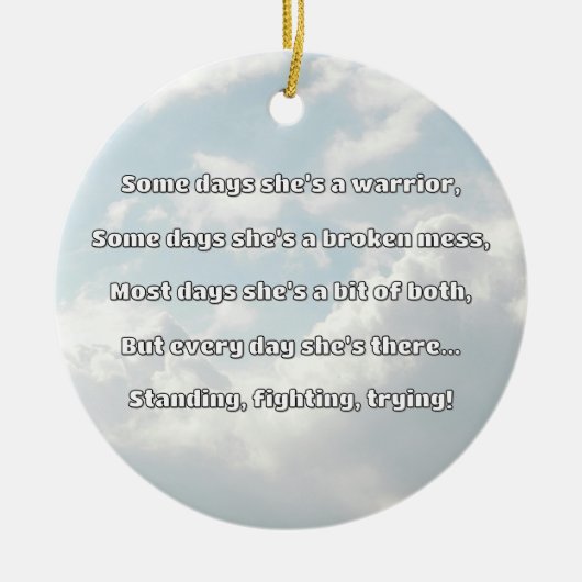 Décoration En Céramique Empath Strength Positive Citation Encouragement (Devant)