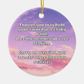 Décoration En Céramique Empath Warrior Citation positive Encouragement