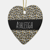 Décoration En Céramique Empreinte de léopard d'or noir (Gauche)