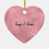 Décoration En Céramique Empreinte de léopard Gold Pink Glam (Devant)