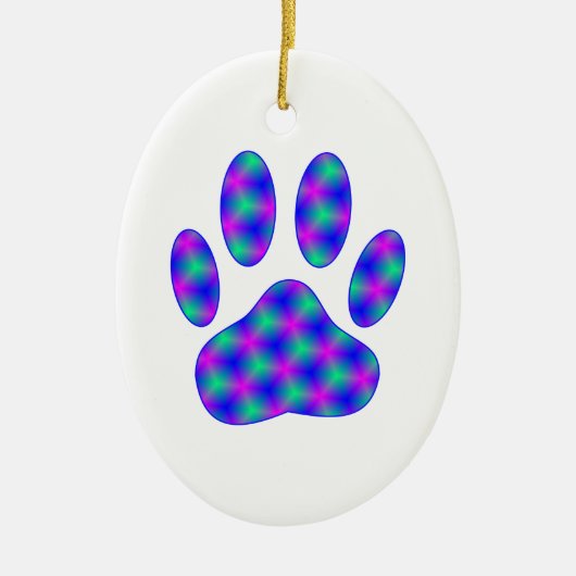 Décoration En Céramique Empreinte de patte cosmique (Devant)