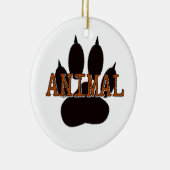 Décoration En Céramique Empreinte de patte d'animal noir (Droite)