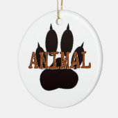 Décoration En Céramique Empreinte de patte d'animal noir (Gauche)