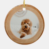 Décoration En Céramique Empreinte de patte de mâchoire rouge Photo d'anima (Dos)