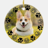 Décoration En Céramique Empreintes de pattes Cadre Personnalisé Animaux De (Dos)