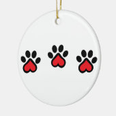 Décoration En Céramique Empreintes de pattes de coeur (Gauche)