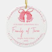 Décoration En Céramique Empreintes roses Festif Winter Design Motif (Devant)