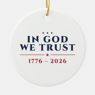 Décoration En Céramique En Dieu nous avons confiance 1776-2026