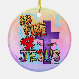 Décoration En Céramique En feu pour Jésus Croix chrétienne