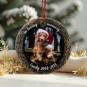 Décoration En Céramique En Mémoire Affectueuse - Photo de Chien Mémorial d