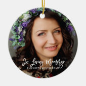 Décoration En Céramique En Mémoire Amoureuse Cursive Photo Memorial person (Devant)