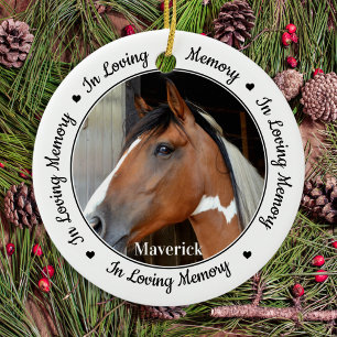 Décoration En Céramique En Mémoire Amoureuse Custom Horse Photo Pet Memori