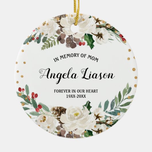 Décoration En Céramique En mémoire de maman Noël (Devant)