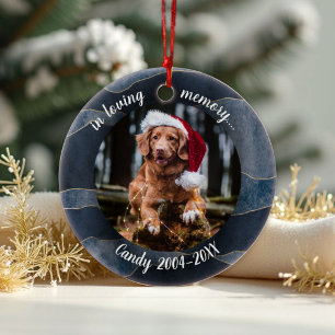 Décoration En Céramique En Souvenir Affectueux Photo de Chien Mémorial d