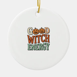 Décoration En Céramique Énergie de bonne sorcière Design vectoriel Hallowe