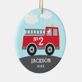 Décoration En Céramique Enfants de camion-feu (Droite)