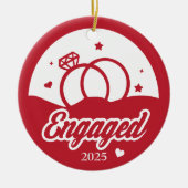 Décoration En Céramique Engagé 2025 Le début de Forever Personnalisé (Devant)