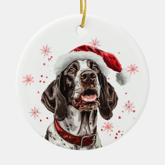 Décoration En Céramique English Pointer Dog Christmas Personalized (Devant)