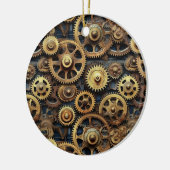 Décoration En Céramique Engrenage Motif de Noël (Gauche)