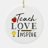 Décoration En Céramique Enseignant l'amour inspirer (Dos)