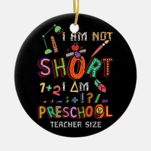 Décoration En Céramique Enseignant préscolaire Court Pré K Enseignant Math (Devant)