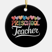 Décoration En Céramique Enseignant Préscolaire Premier Jour Super Retour À (Devant)