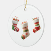 Décoration En Céramique Ensemble de chaussettes de Noël – Conceptions de c (Gauche)