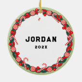 Décoration En Céramique Ensemble de Noël de Pickleball (Dos)