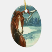 Décoration En Céramique Entre l'ornement de Noël d'amis (Dos)