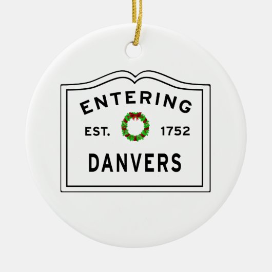 Décoration En Céramique Entrée des Danvers du Massachusetts (Devant)