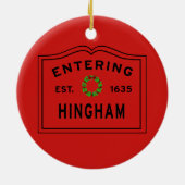 Décoration En Céramique Entrée Hingham Massachusetts Noël (Dos)