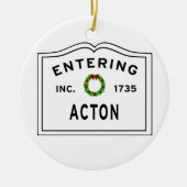 Décoration En Céramique Entrée Massachusetts Town Acton (Devant)