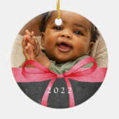 Décoration En Céramique Enveloppé en rouge | Noël photo (Dos)