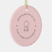 Décoration En Céramique Envoi d'amour distance sociale rose mignon chat (Droite)