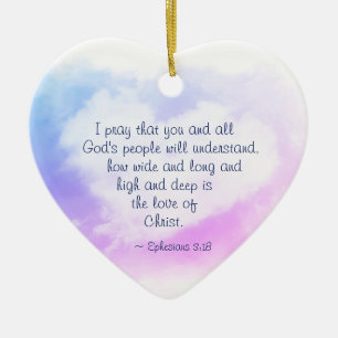 Décoration En Céramique Éphésiens 3:18 Quelle est la profondeur et la larg