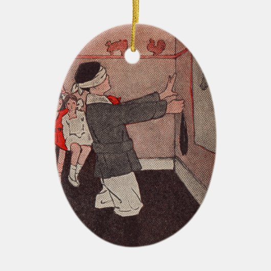 Décoration En Céramique Épingle la queue à l'âne (Devant)