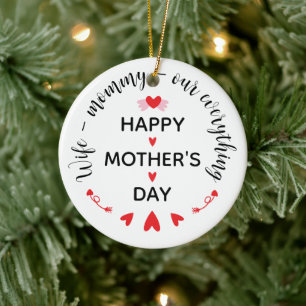 Décoration En Céramique Épouse Maman Tout Pour Nous Mignon Fête Des Mères 