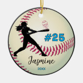 Décoration En Céramique Équipe cool de baseball (Devant)