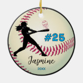 Décoration En Céramique Équipe cool de baseball (Dos)