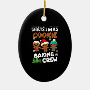 Décoration En Céramique Équipe de boulangerie de Noël cadeau de noël