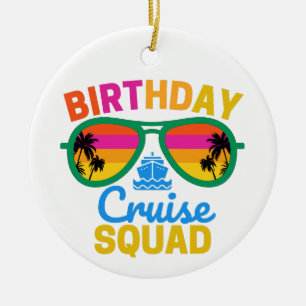 Décoration En Céramique Équipe de croisière d'anniversaire