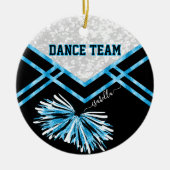 Décoration En Céramique Équipe de danse noir, blanc et Bébé bleu (Devant)