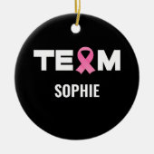 Décoration En Céramique Équipe de soutien personnalisée Sensibilisation au (Devant)