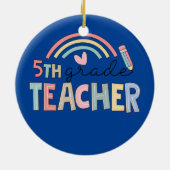 Décoration En Céramique Équipe d'enseignants de cinquième année 5e année E (Dos)