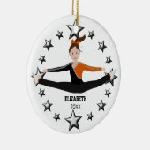 Décoration En Céramique Équipe D'Exercice Accueillir Brunette Noir Et Oran (Droite)