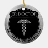 Décoration En Céramique ER Doctor 👨  ⚕️ - UpScale Black and Silver (Devant)