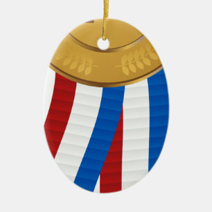 Décoration En Céramique ęr Placez la médaille d'or